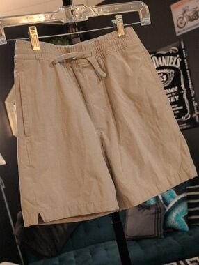 abercrombie kids Tan Drawstring Hybrid Shorts